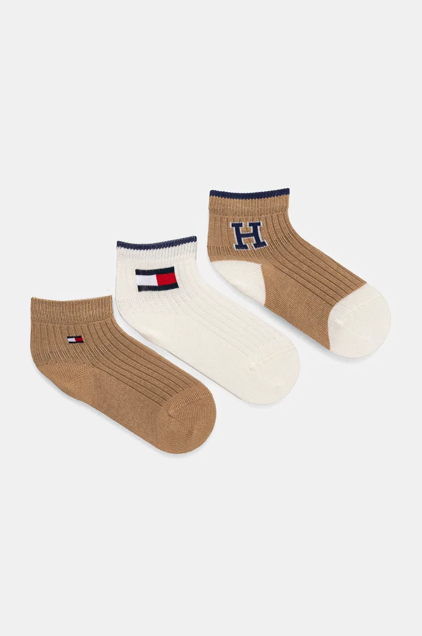 

3 пары детских носков Tommy Hilfiger, коричневый
