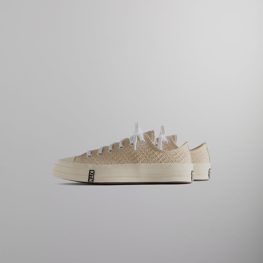 Кроссовки Kith for Converse Chuck Taylor All Star 1970 Ox, цвет Egret/White/Black Wave — фото 3