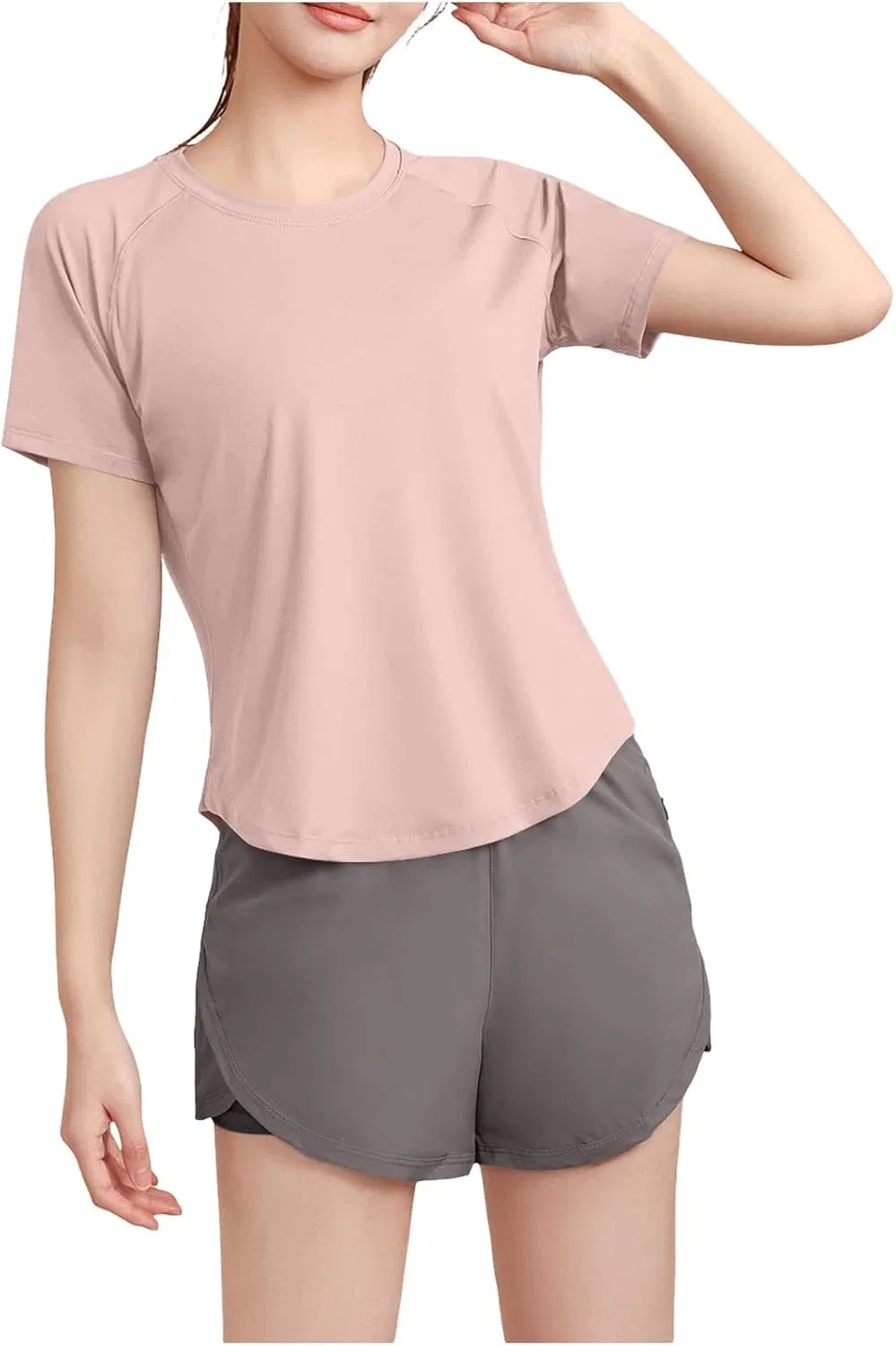 Футболка для бега и фитнеса, Athletic, короткий рукав, Pink