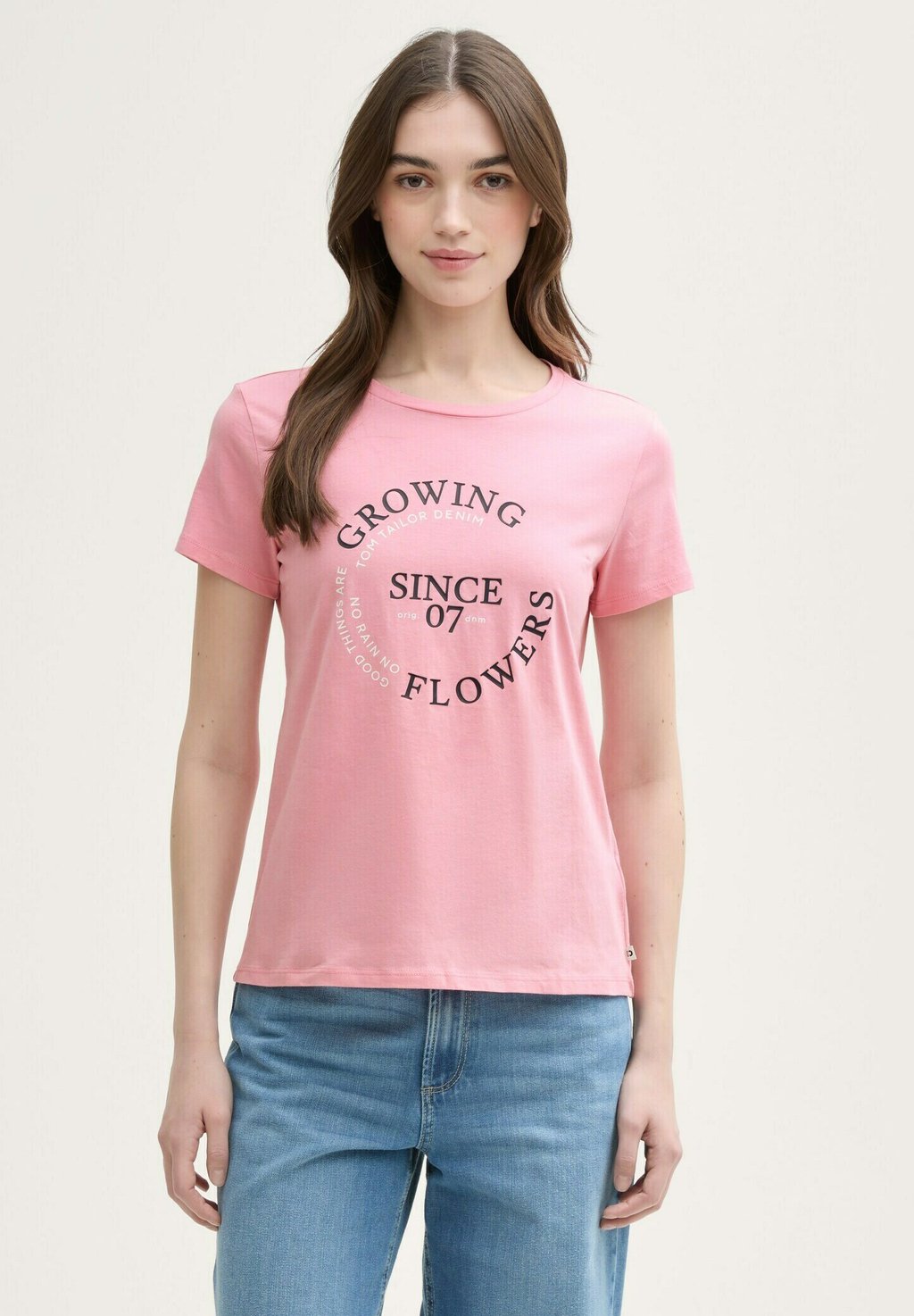 

Футболка с принтом TOM TAILOR DENIM, цвет Light Dusty Pink
