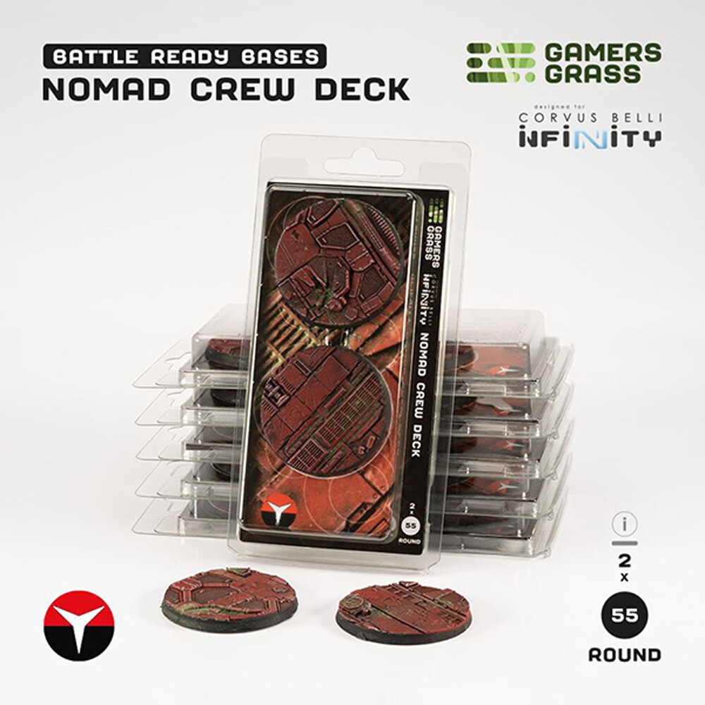 

Аксессуары Gamers Grass Battle Ready Bases: Nomad Crew Deck - Round 55mm (2)