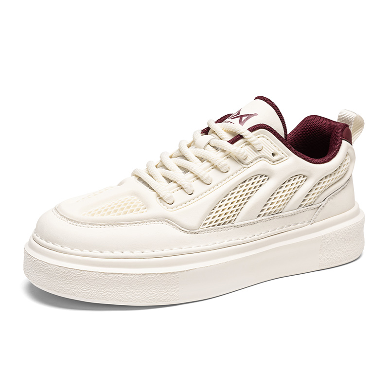 

TONYBEAR Дышащие низкие скейтерские кроссовки мужские бежево-красные, цвет Beige Red