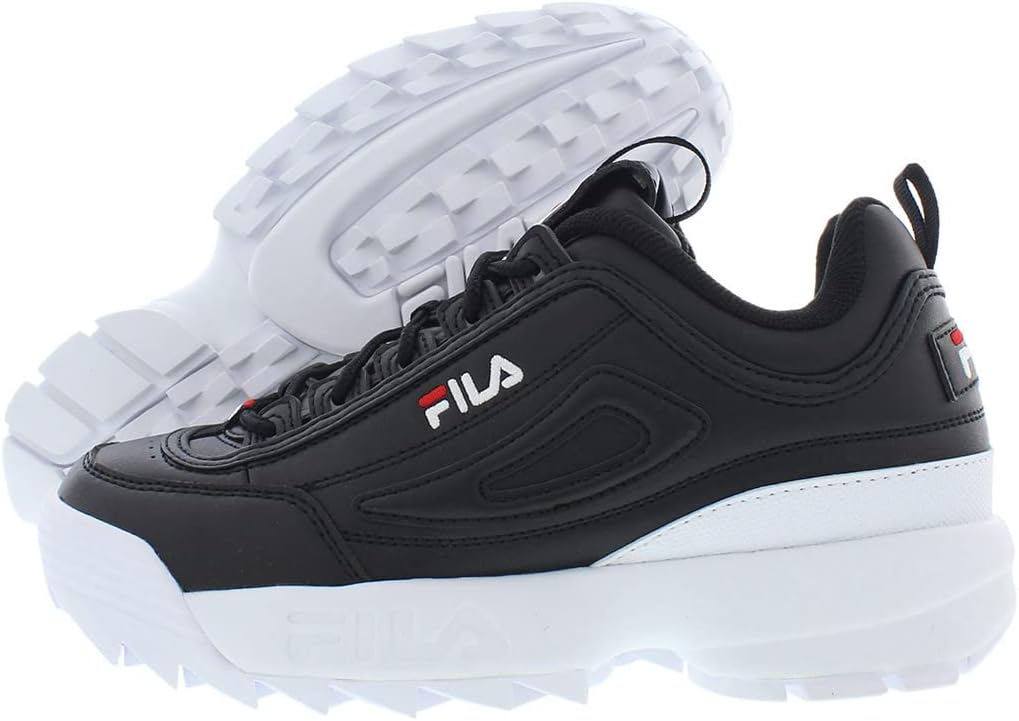 

Кроссовки для детей Fila Unisex Fila Disruptor II, белый/черный/красный