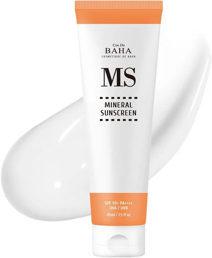 Минеральный солнцезащитный крем Cos De BAHA MS Mineral 45 мл SPF 50+
