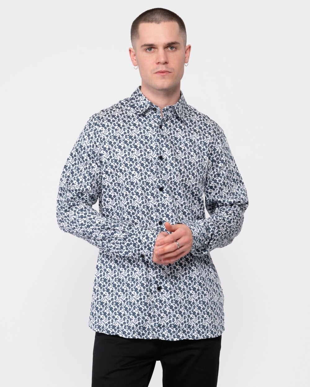 

Рубашка capua с цветочным принтом Ted Baker, синий