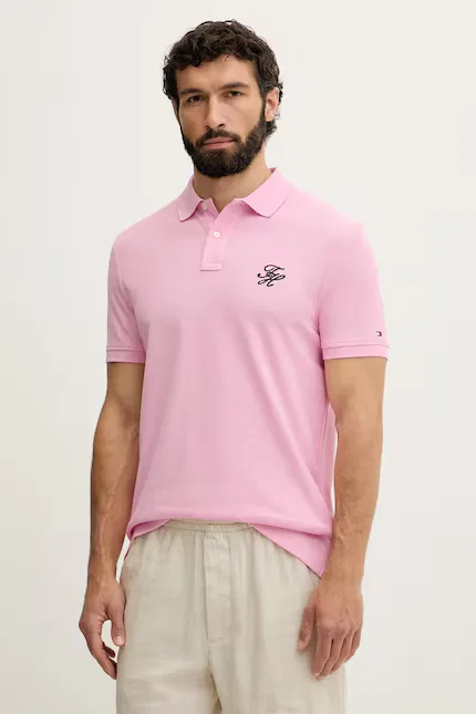 Поло хлопковое SUMMER Tommy Hilfiger, розовый