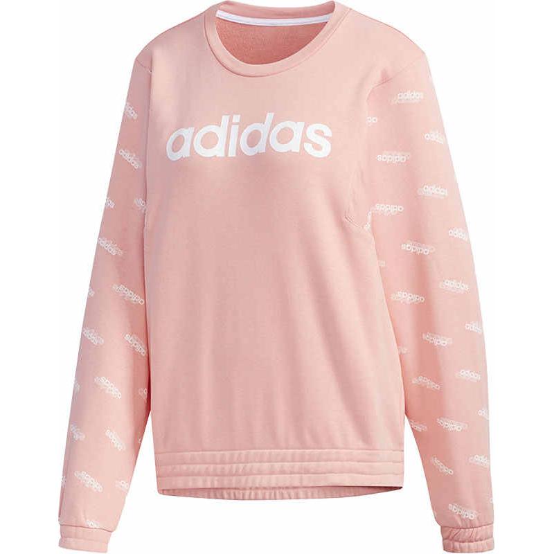 Adidas Свитшот Women's Pink Crew Neck Moderate Others