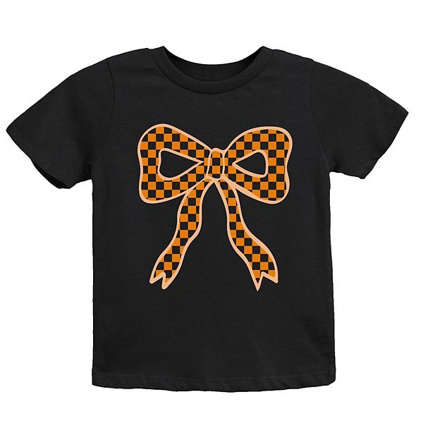

Футболка с принтом Coquette orange checker bow The Juniper Shop, Black