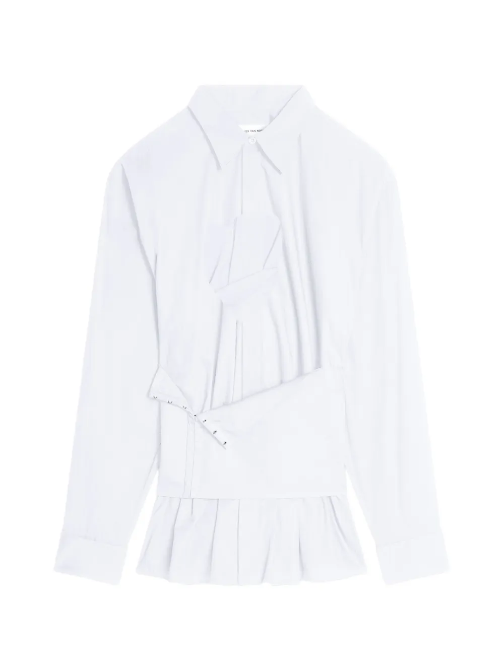 

Корсетная хлопковая рубашка Dries Van Noten, белый