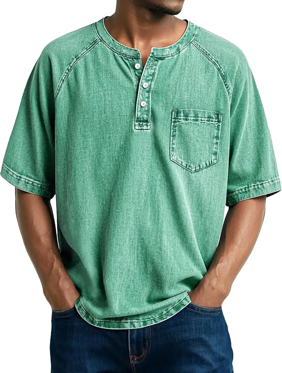 

Футболка Henley Vintage с карманами Thatrich