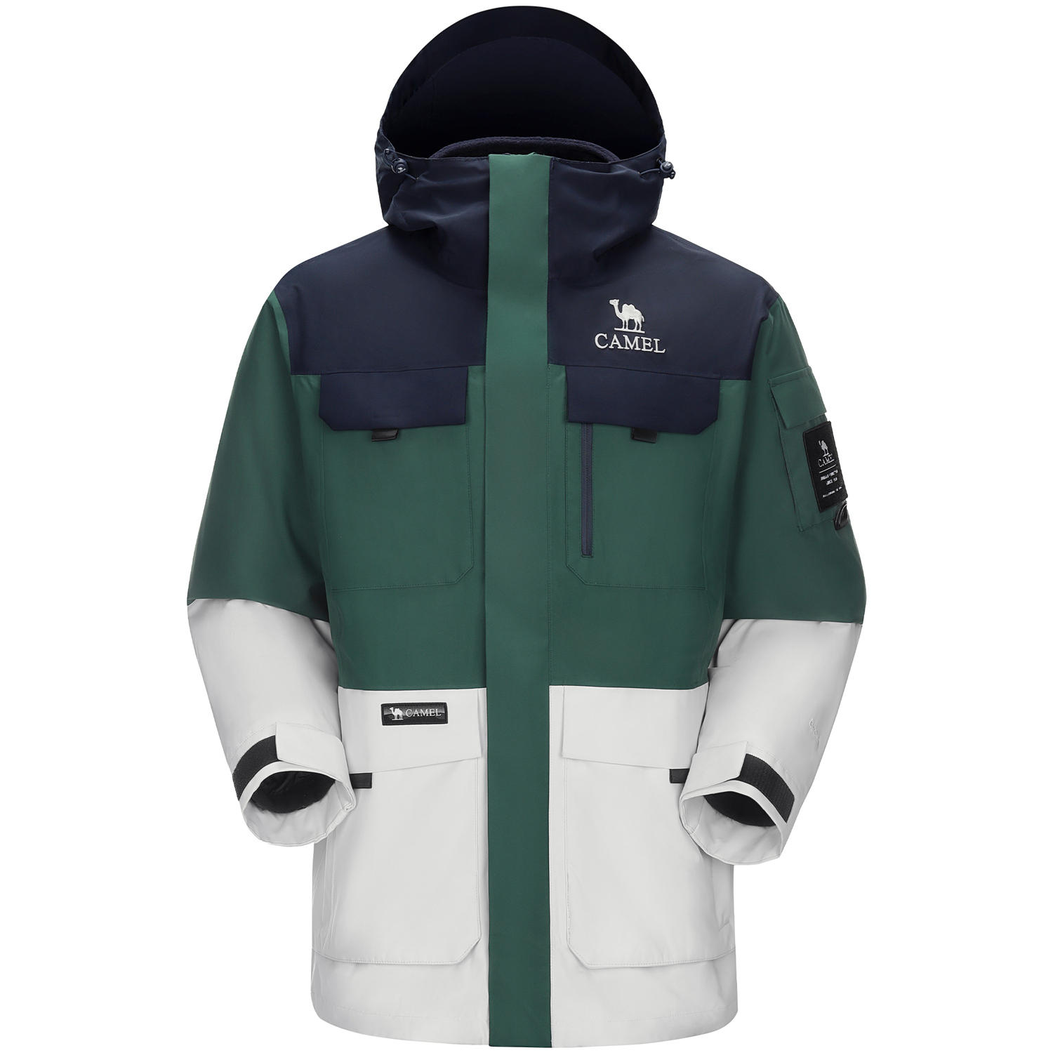 

CAMEL Ветровка мужская, Night Blue/Preppy Green/Light Pine White