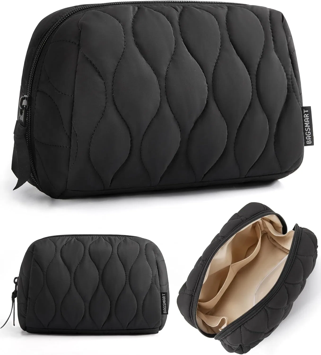 Косметичка-органайзер «Makeup Bag» с широким отверстием от BAGSMART Bagsmart, Black