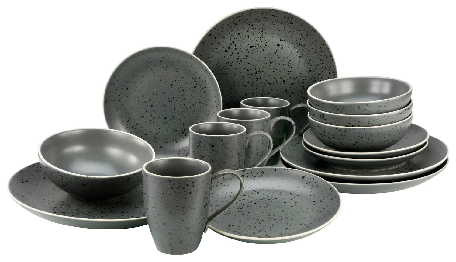 

Комбинированный сервиз 16 шт Creatable, антрацитовый