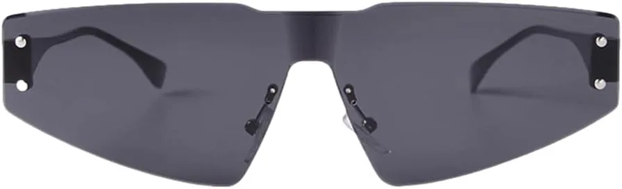 

Модные солнцезащитные очки «кошачий глаз» без оправы для женщин и мужчин, стильные солнцезащитные очки треугольной формы без оправы с заклепками MTZJH, C7