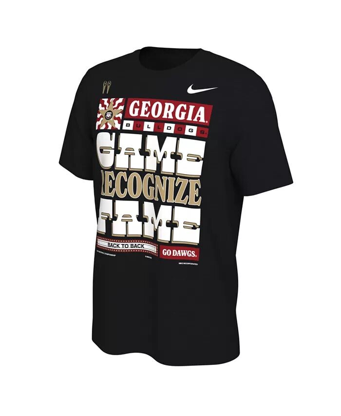

Черная мужская футболка Georgia Bulldogs College Football Playoff National Champions 2022 в раздевалке Nike
