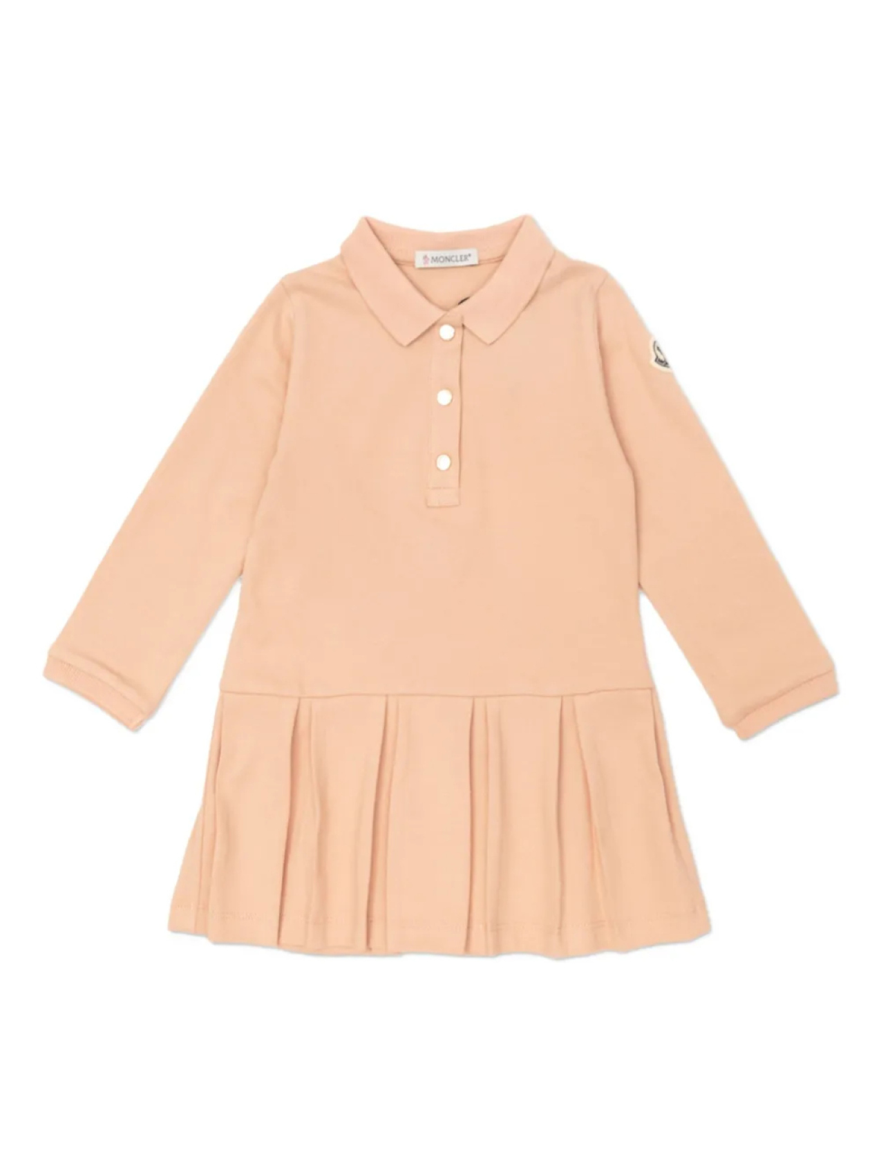 

Moncler Enfant платье поло со складками, розовый