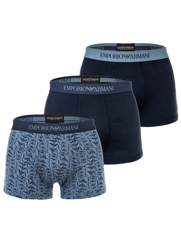 

Боксеры Emporio Armani short 3er Pack, цвет marine/blau