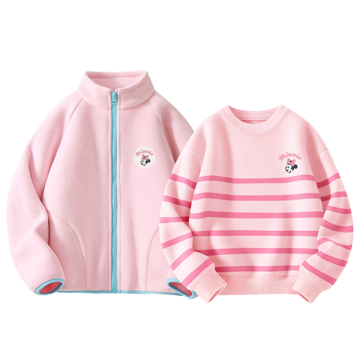 Детская повседневная спортивная одежда Disney, [thickened and fleece-lined]dini medium round hook-and-loop k розовый красный+silicone lifting k розовый — фото 3