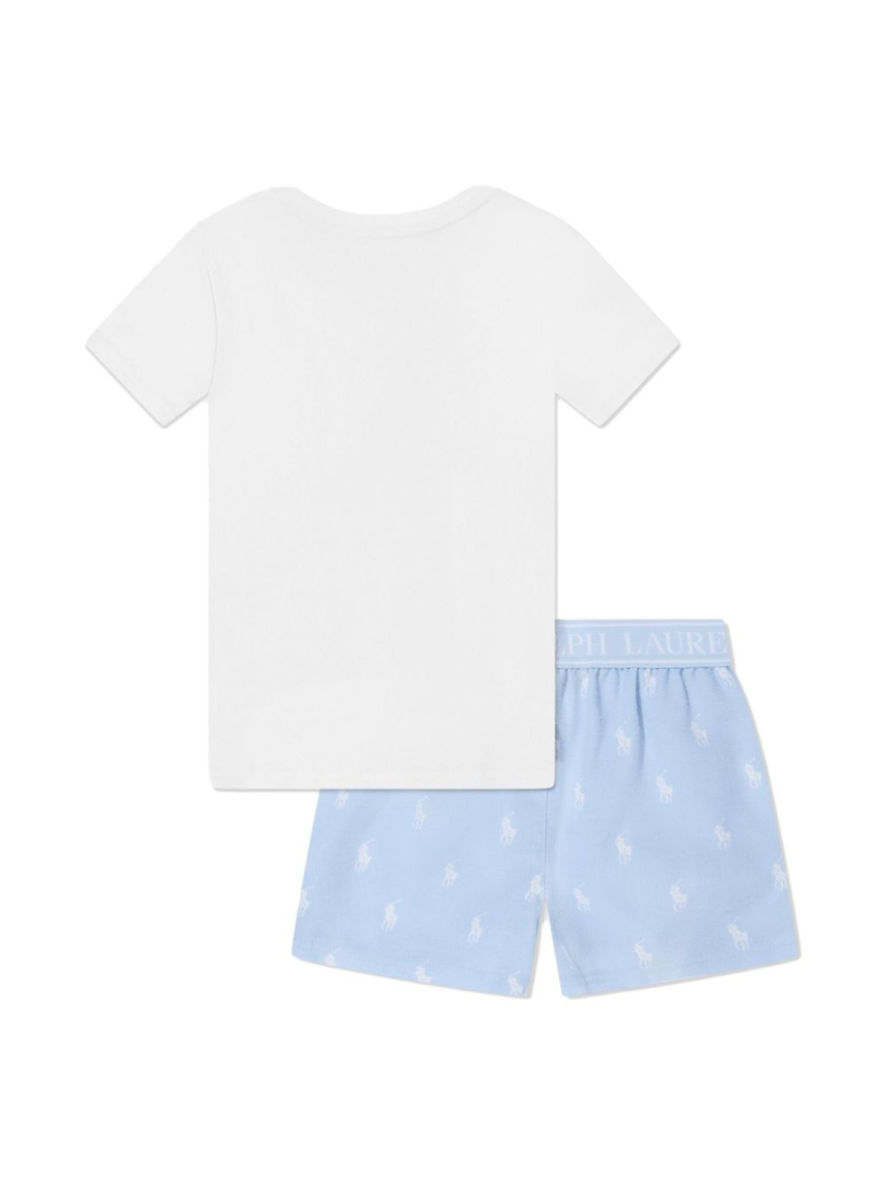 Пижамный комплект с логотипом POLO RALPH LAUREN KIDS, белый — фото 2