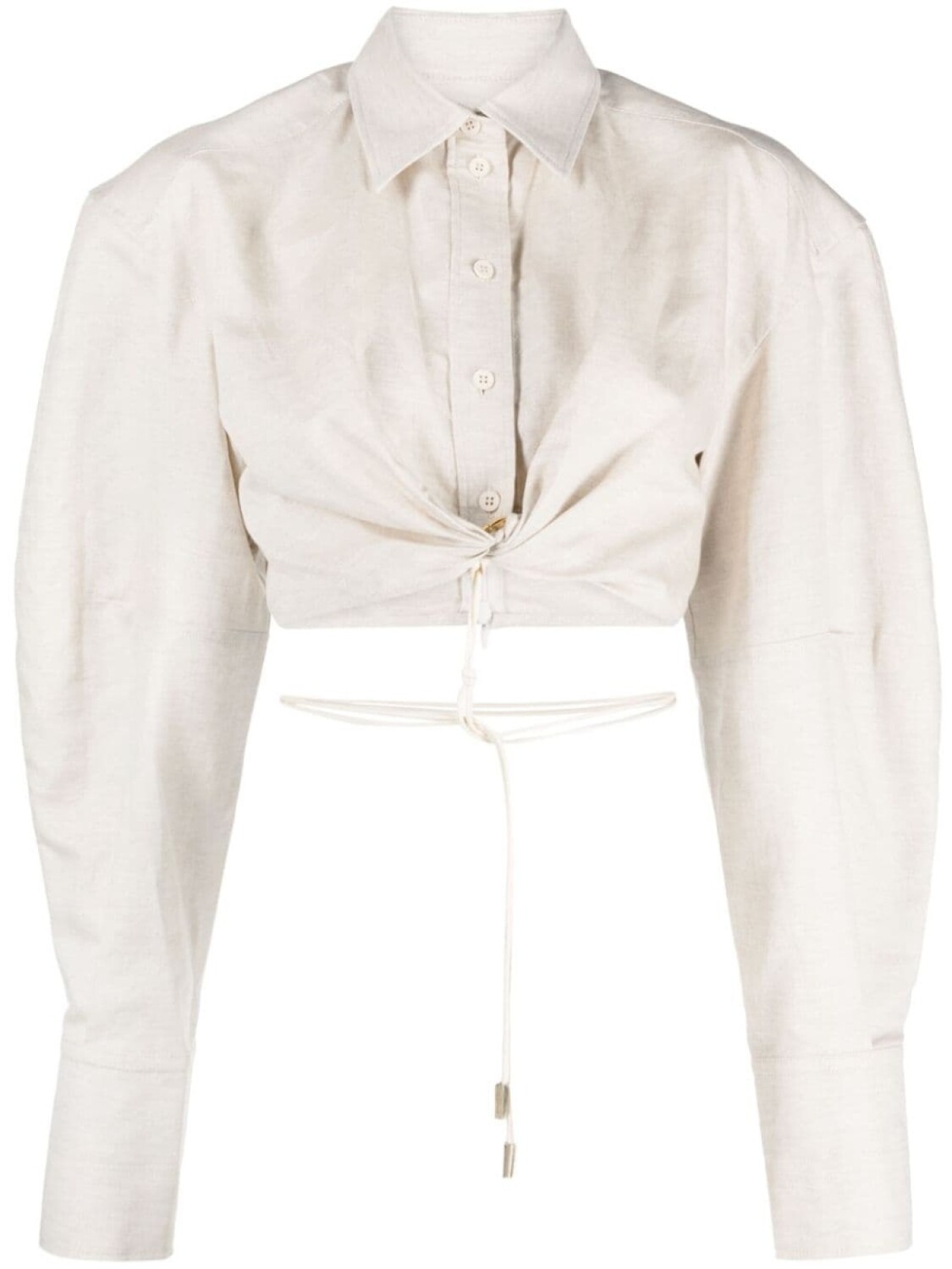 

Jacquemus рубашка La Chemise Plidao со сборками, нейтральный цвет