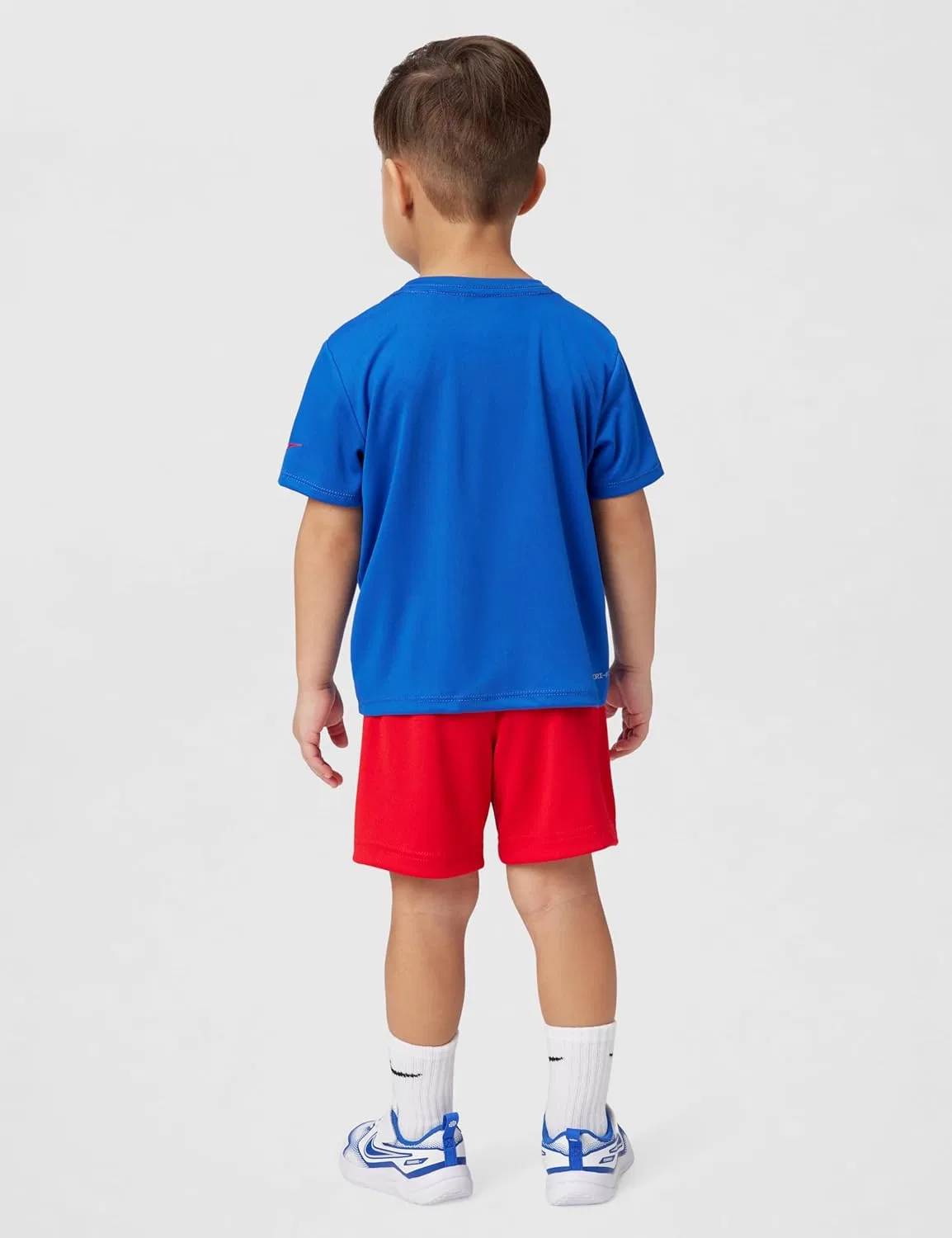 Детский спортивный комплект Dri-FIT Just Do It Nike, футболка и шорты, University Red/Black — фото 3