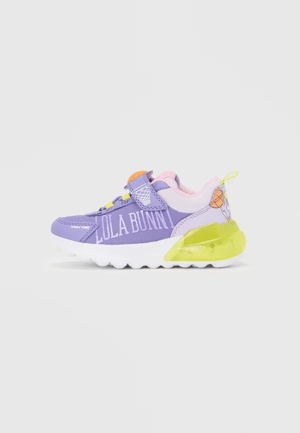 Кроссовки Geox Light up warner bros looney tunes activart illuminus trainers, фиолетовый/кислотно-зеленый