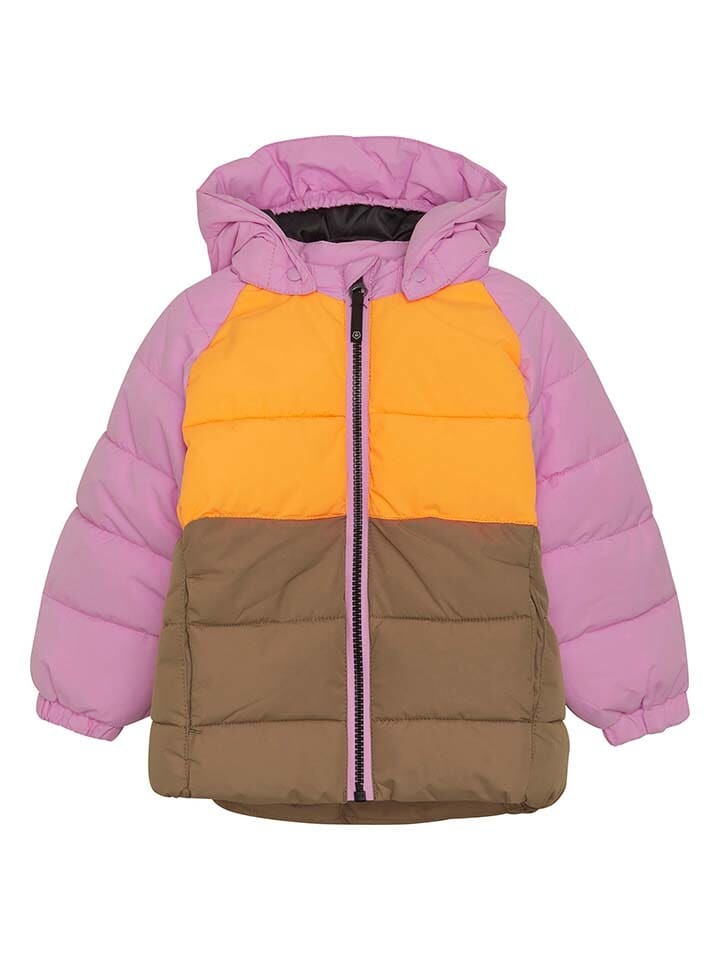 

Стеганая куртка Color Kids Steppjacke, цвет Rosa/Orange/Hellbraun