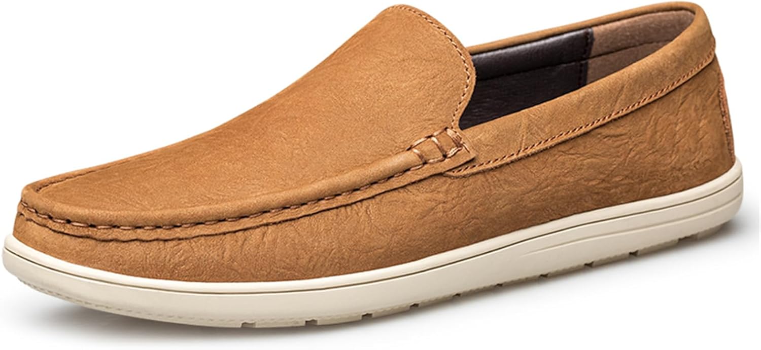 

Мужские лоферы Abborora, слипоны из кожи, повседневная обувь для мужчин, модные балетки, туфли-лодочки для мужчин, светло-коричневый