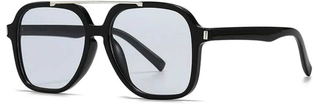 

Модные солнцезащитные очки большого размера для женщин с защитой от УФ-излучения UV400, в стиле ретро с заклепками, для мужчин, темные HHZZYVY, Black Light Gray