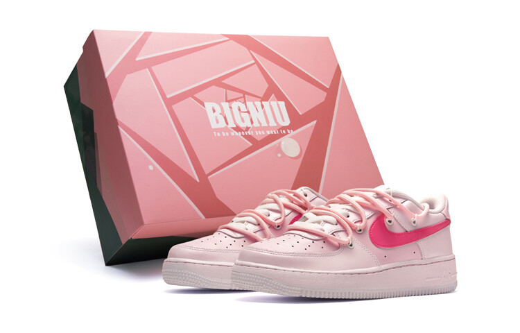 Кроссовки Nike Air Force 1 Skateboard Shoes Women's Low-Top Pink White