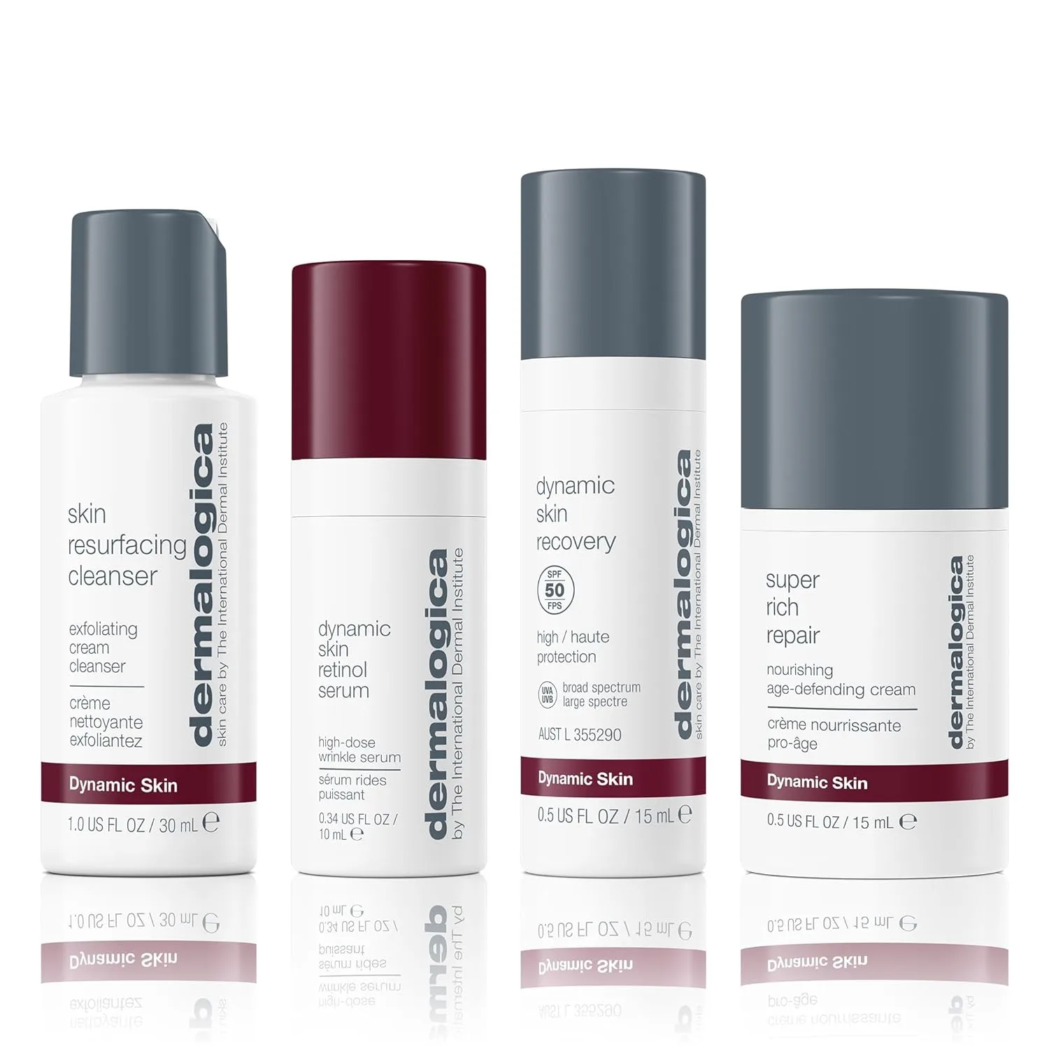Набор Dermalogica Skin Aging Solutions Kit для ухода за кожей против старения: очищающее средство, сыворотка, увлажняющий крем с SPF и крем, travel size