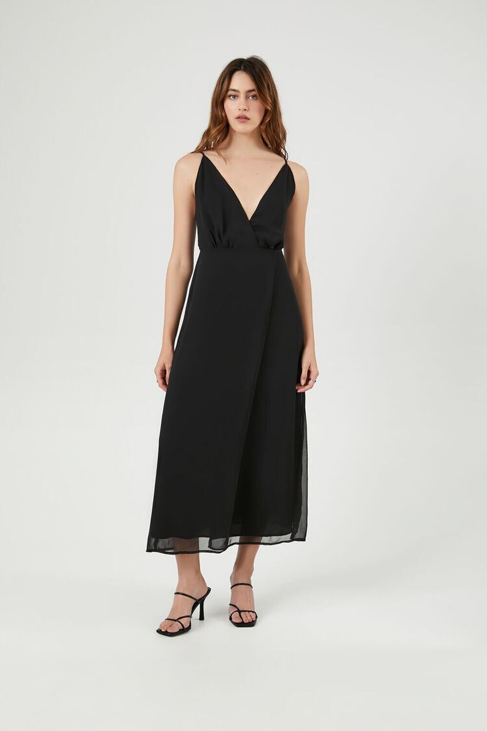 

Платье макси на бретельках Surplice Forever 21, черный