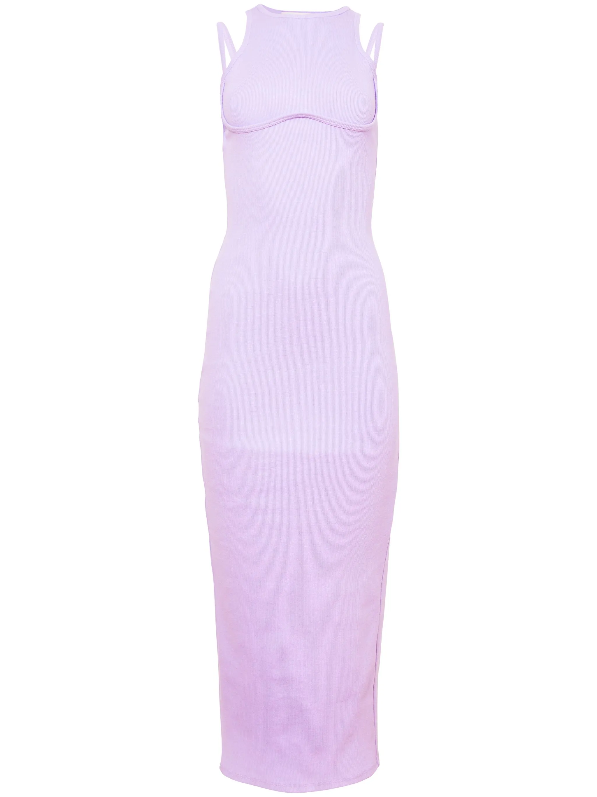 

Платье макси в рубчик Fleur Du Mal, фиолетовый