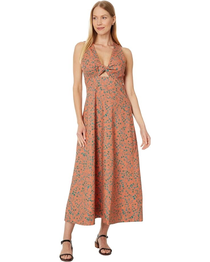 

Платье Madewell Twist-Front Midi in Floral, цвет Sunset Haze