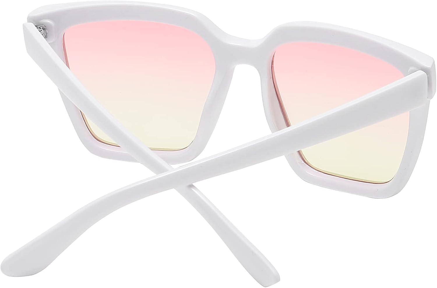 

Солнцезащитные очки OWL Square Oversized для мужчин и женщин - оправа в виде рогов, линзы UV400, толстый пластик, женские солнцезащитные очки в стиле "бойфренд" XL, White