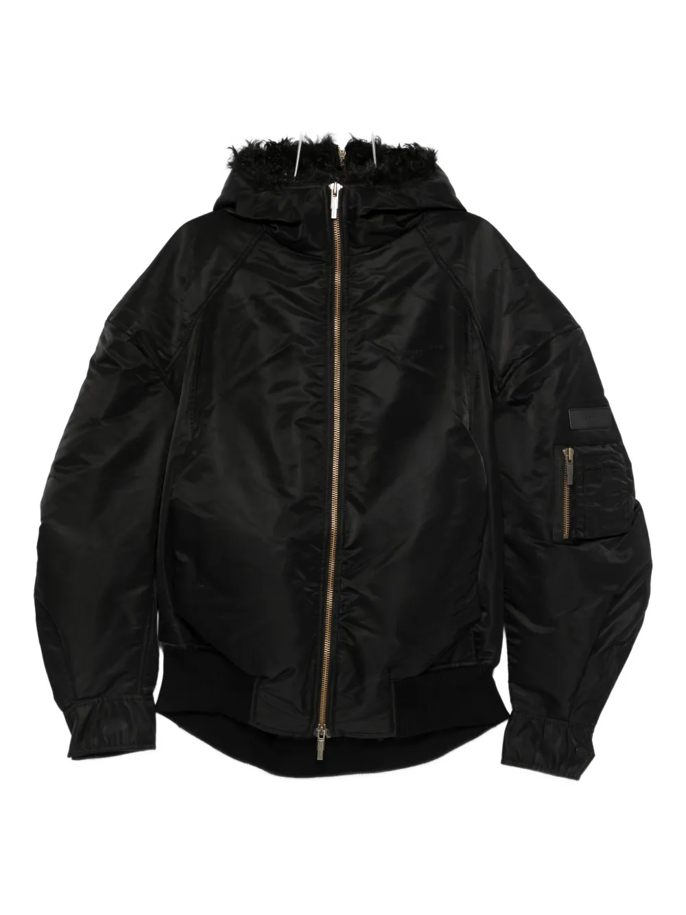 

Пальто на молнии с капюшоном Feng Chen Wang, черный