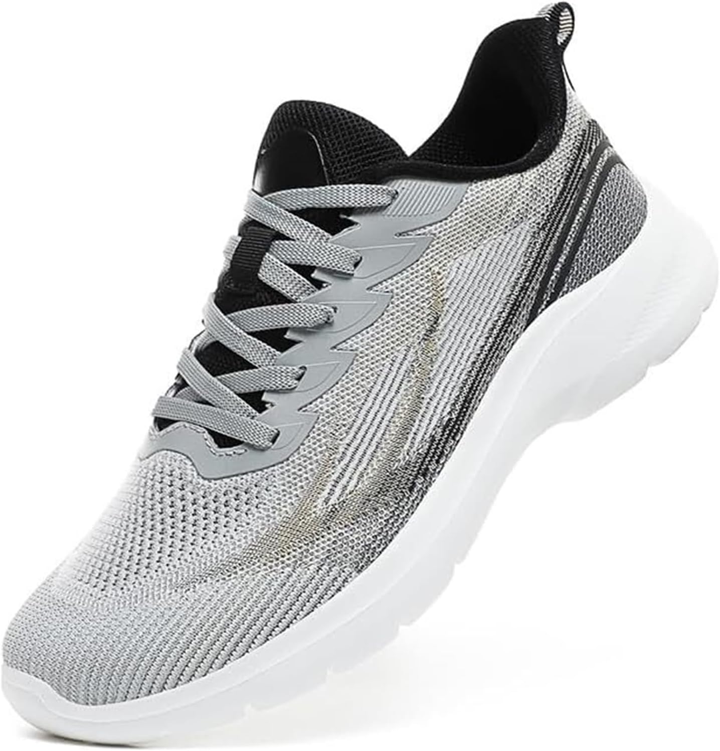 

Мужские летние кроссовки для бега, легкие, дышащие, для прогулок на улице, противоскользящие, спортивные, модные кроссовки из сетки, повседневная спортивная обувь для мужчин Generic, серый