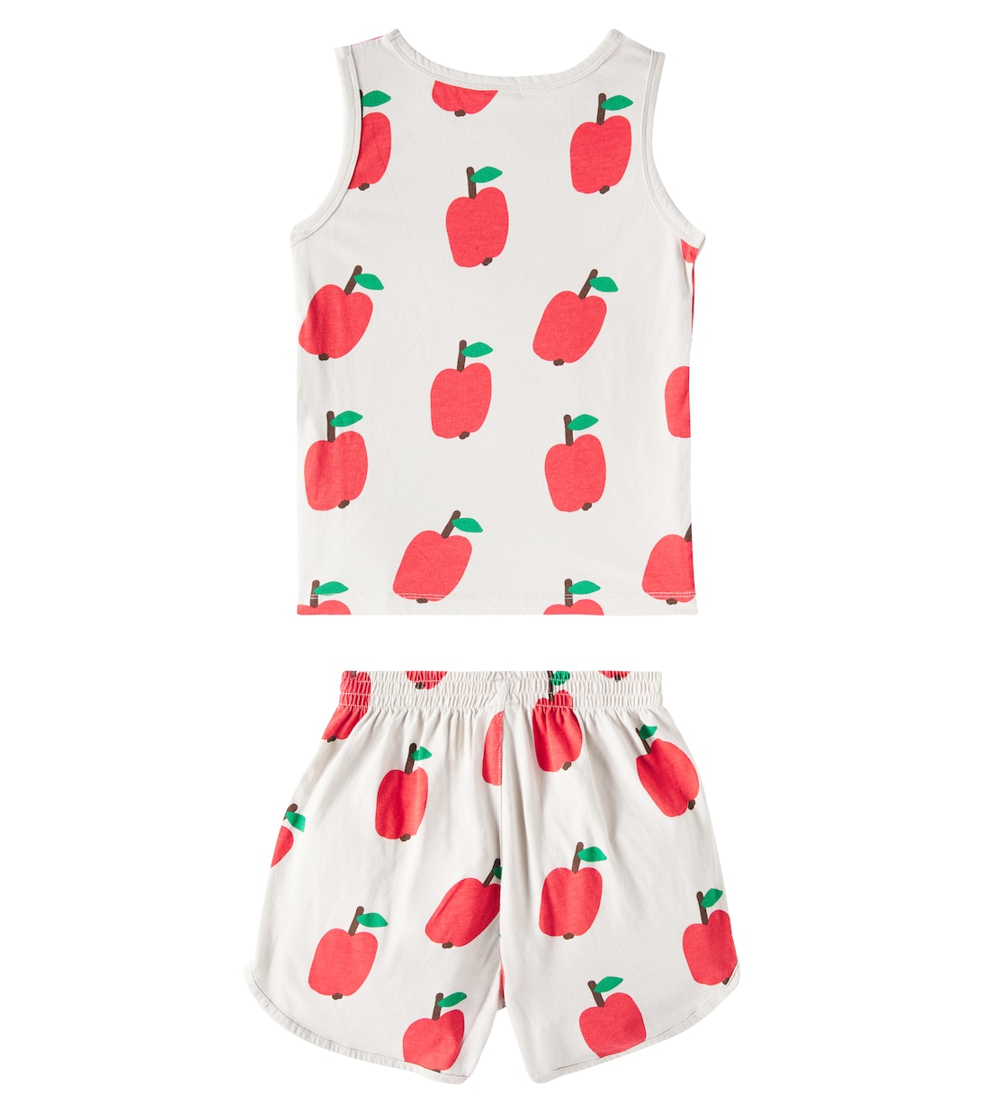 Комплект из майки и шорт с принтом Apple Jellymallow, серый — фото 4