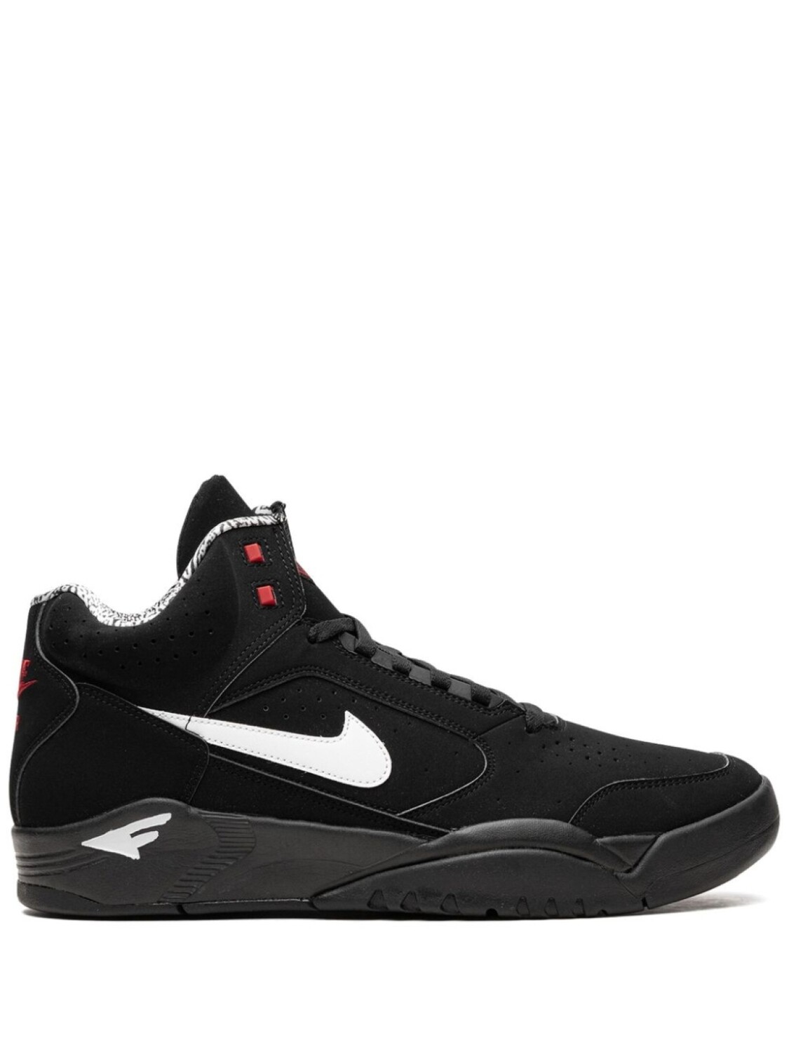 

Кроссовки Air Flight Lite Mid Black White Varsity Red Nike, черный