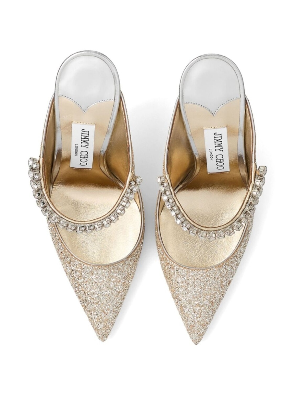 100-мм мюли Bing Jimmy Choo, нейтральный цвет — фото 4