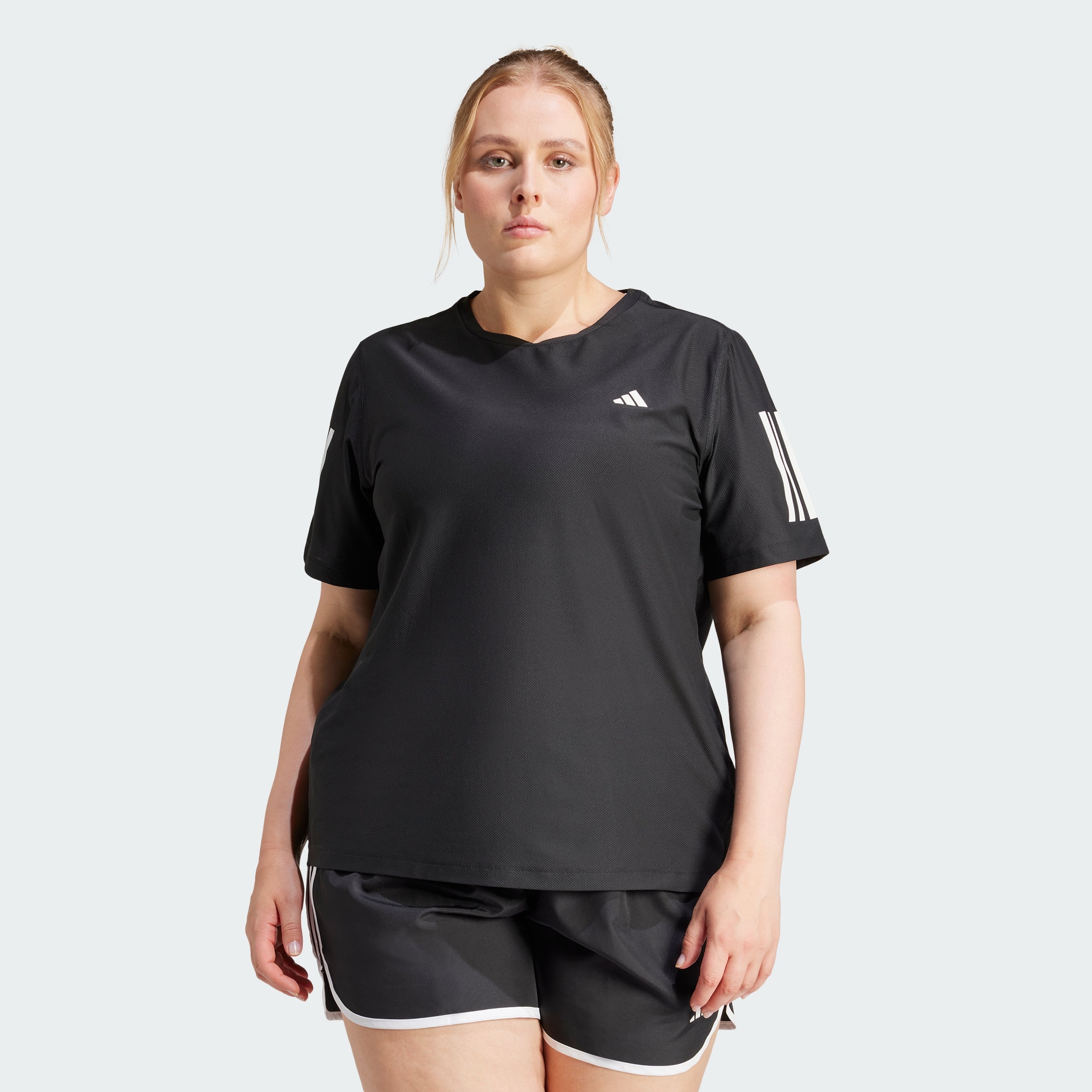 

Женская футболка Adidas Own The Run (Плюс сайз), черный