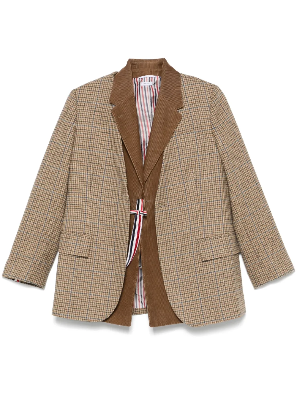 

Комплект Ginclub из жилета и пиджака в клетку THOM BROWNE, коричневый