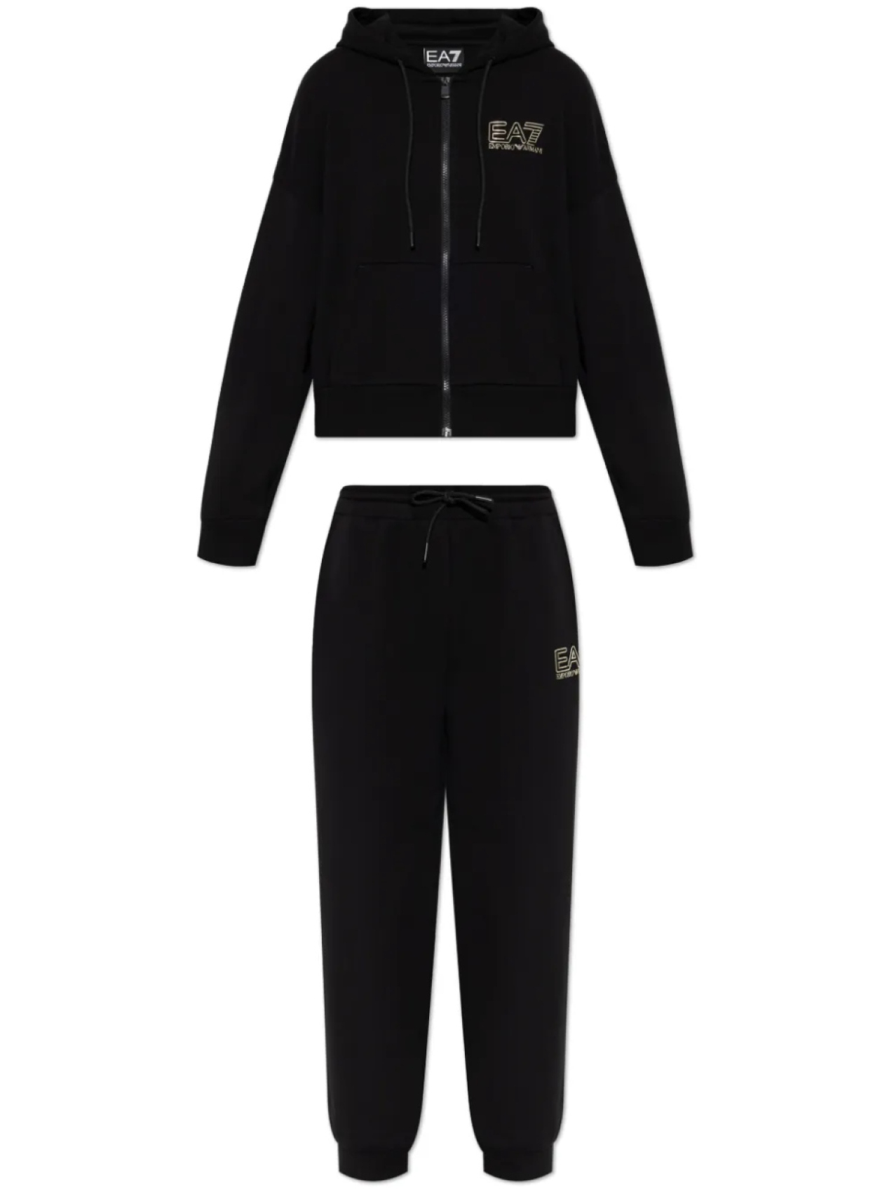 

Спортивный костюм с логотипом Ea7 Emporio Armani, черный