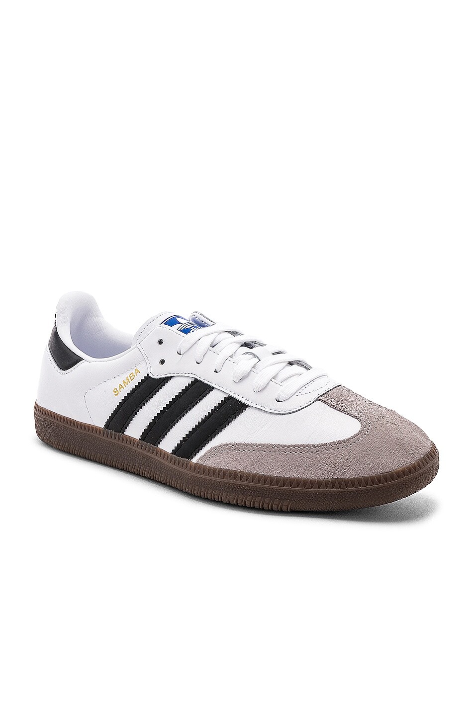 Кроссовки мужские Samba Adidas Originals, цвет White, Black, & Clear Granite — фото 2
