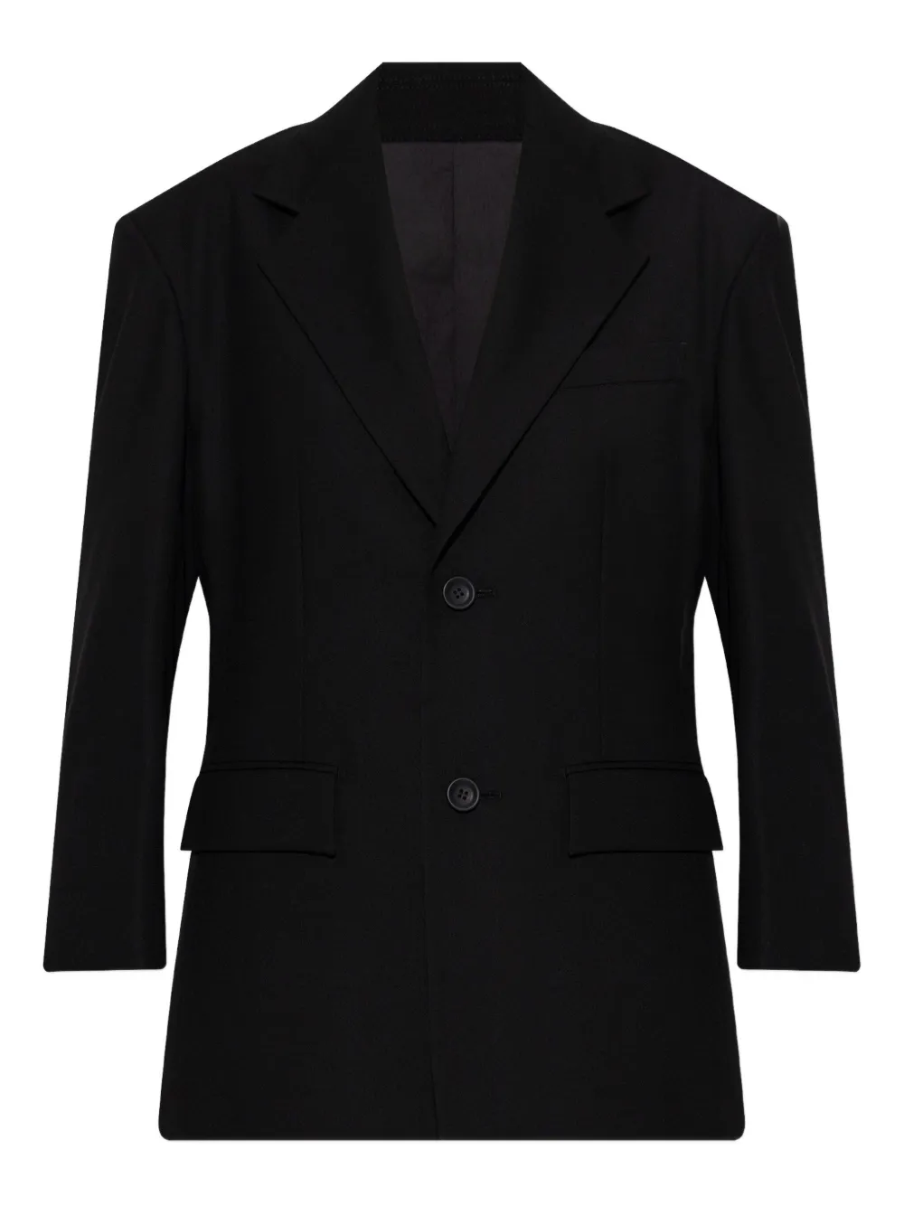 

Однобортный пиджак Uni-Form с пуговицами Issey Miyake, черный