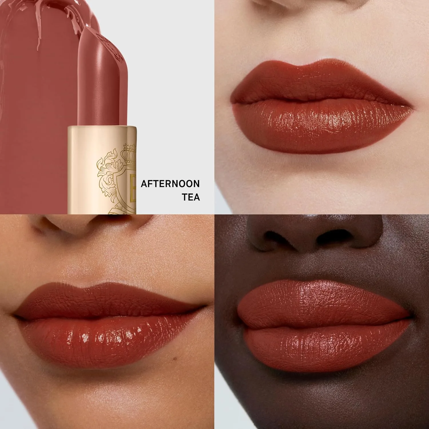 Помада Bobbi Brown Luxe | Яркая, ухаживающая за кожей помада для насыщенного сатинового финиша | Масло ромашки и воск из цветков жасмина, 0,12 унции, 12 Afternoon Tea (Toasted nude) — фото 2