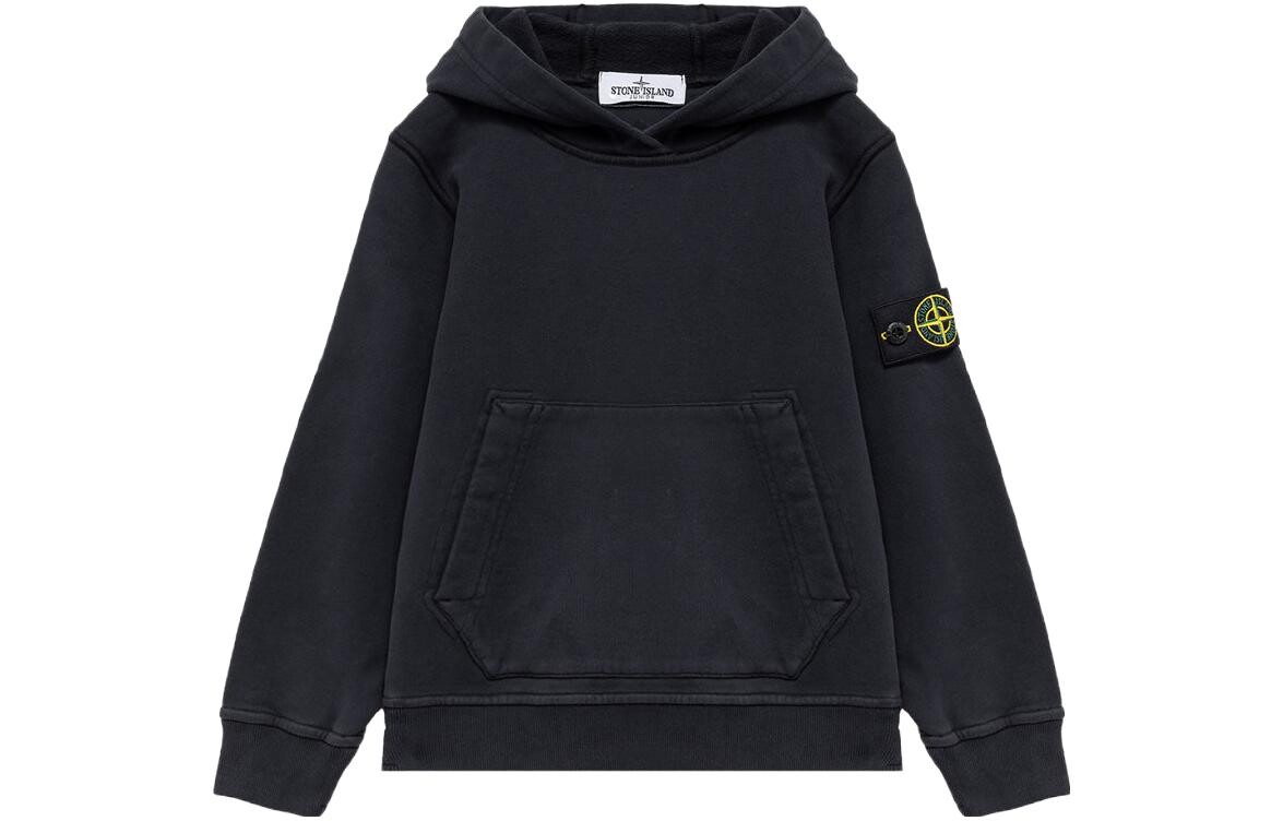 

Толстовка детская Stone Island с карманом, темно-синий