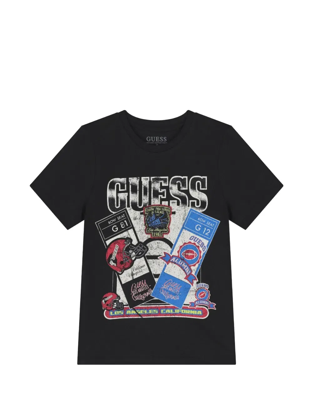 Футболка с графическим логотипом Guess Kids, черный