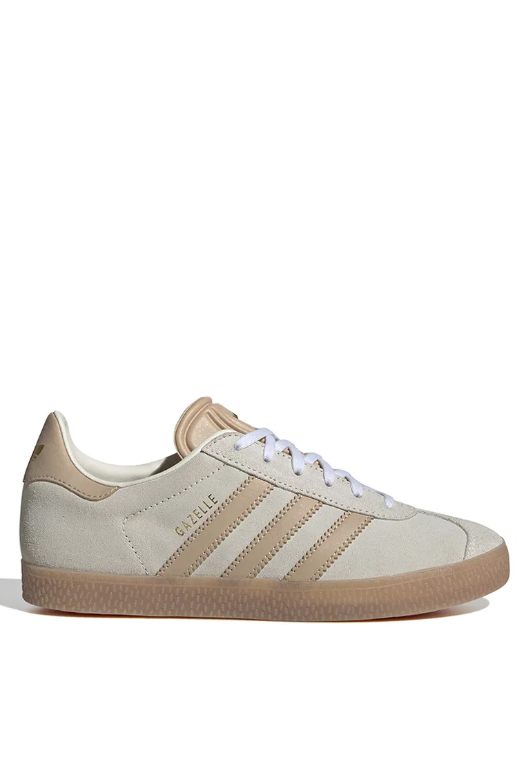Кроссовки детские Gazelle, Adidas, белый/бежевый