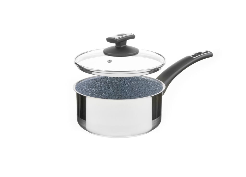 

Набор Ceramax Pro Comfort с крышкой, диаметр 18 см, объем 2,0 л, керамическая поверхность серый гранит KOLIMAX